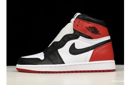 Hyperoad MENS “BLACK AIR BLACK-VARSITY 1  HIGH JORDAN TOE” WHITE OG RED 0708